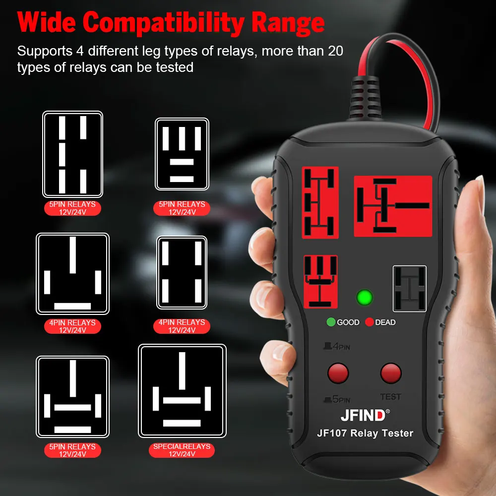 Auto Relais Tester Spannung Universal 12V 24V LED 3