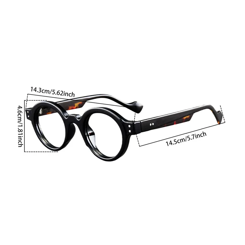 Retro-Lesebrille mit Rundem Rahmen Modisch und aus Ultraleichtem 3