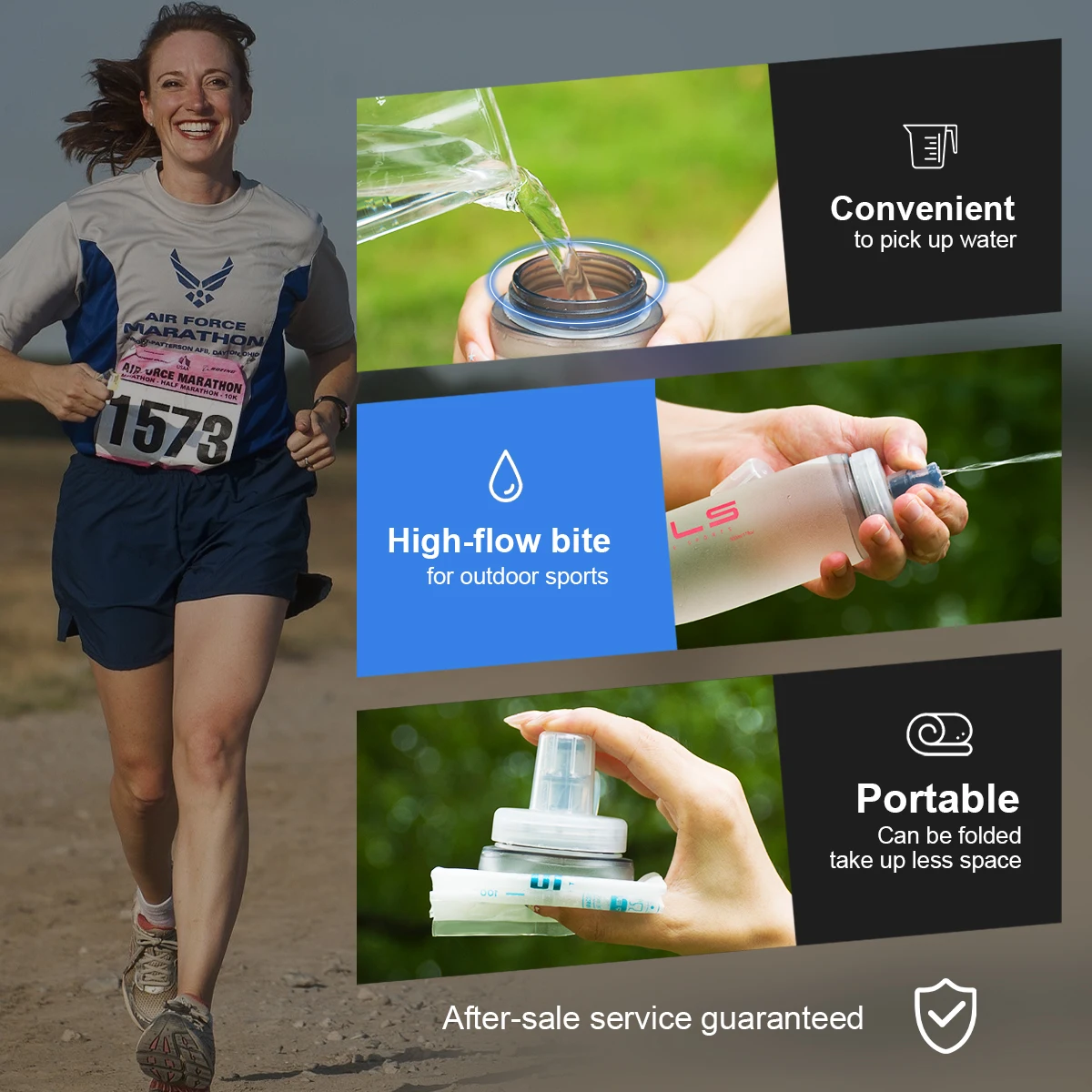Weiche TPU-Trinkflasche für Laufsport 2