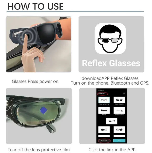 Reflexbrille Augenkoordination Visuelle Interferenz Training Head-Up Fußball Basketball 2