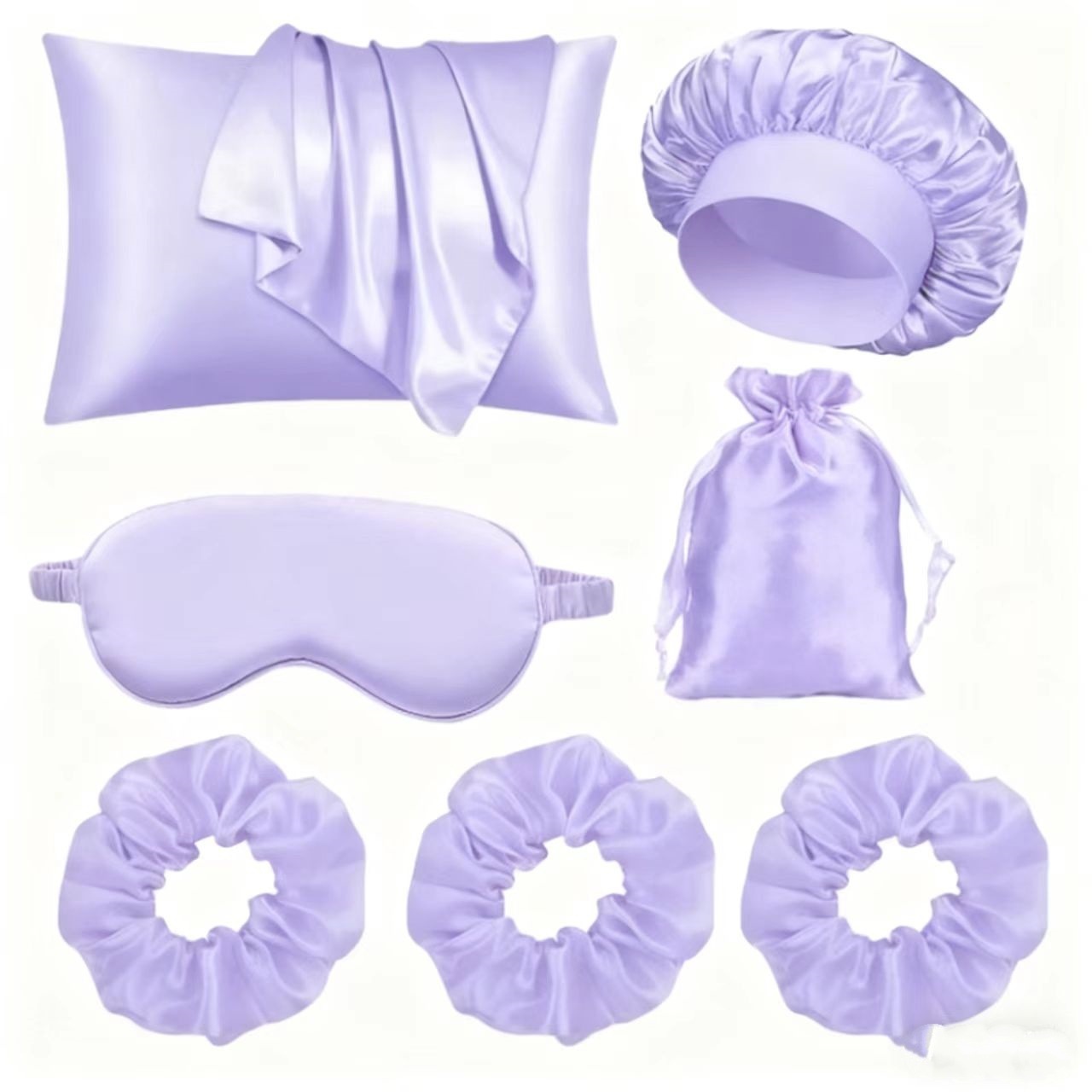7PCS Silk-Like Satin Sleep Gift Set - Shower 4
