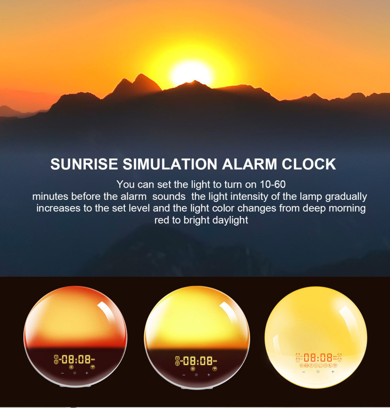 Simulated Sunrise Nordic Battery Smart Wake-Up Light WiFi 2