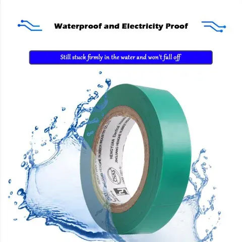 Flame-Retardant PVC Insulating Tape 10 m Colored