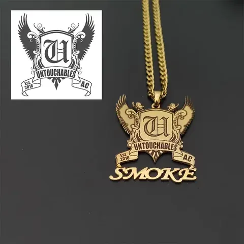 Engraved Pendant Necklace