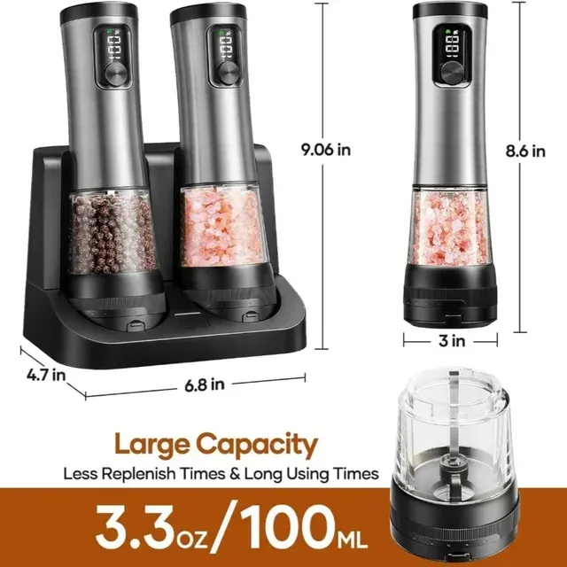 USB Electric Spice Grinder with LED Light 4