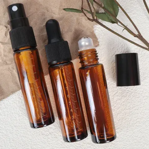 Amber Glass Roll-On Bottle