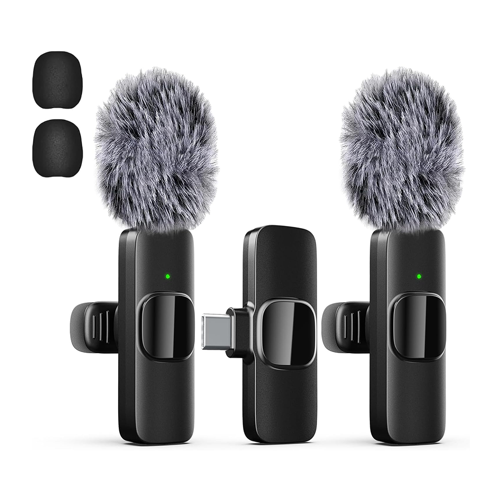 Professional Wireless Lavalier Lapel Microphone USB Type-C for