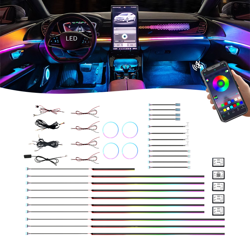 110cm RGB Car Ambient Light Bar Music Sync 3