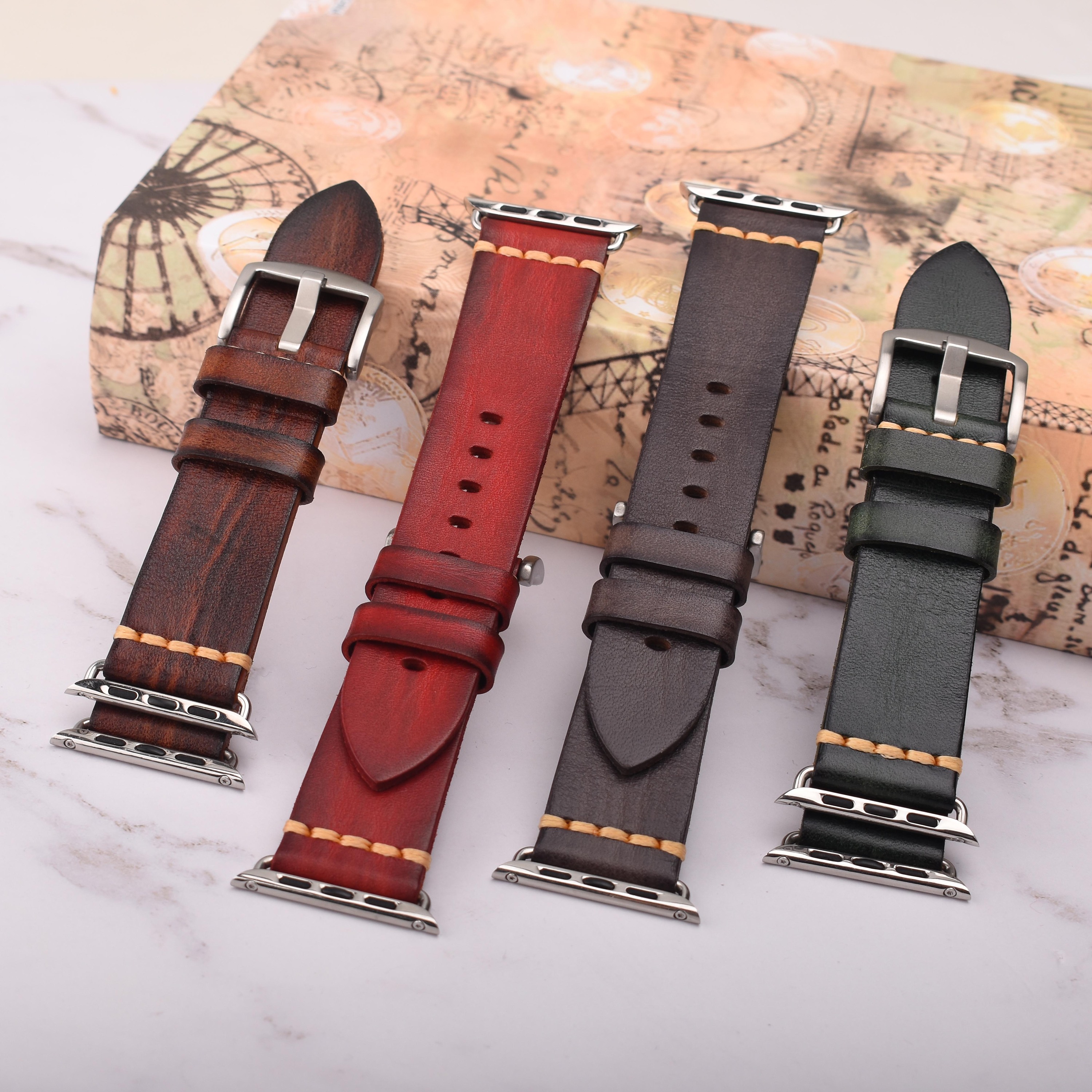 For Apple Watch Strap Series 8 Genuine Leather
