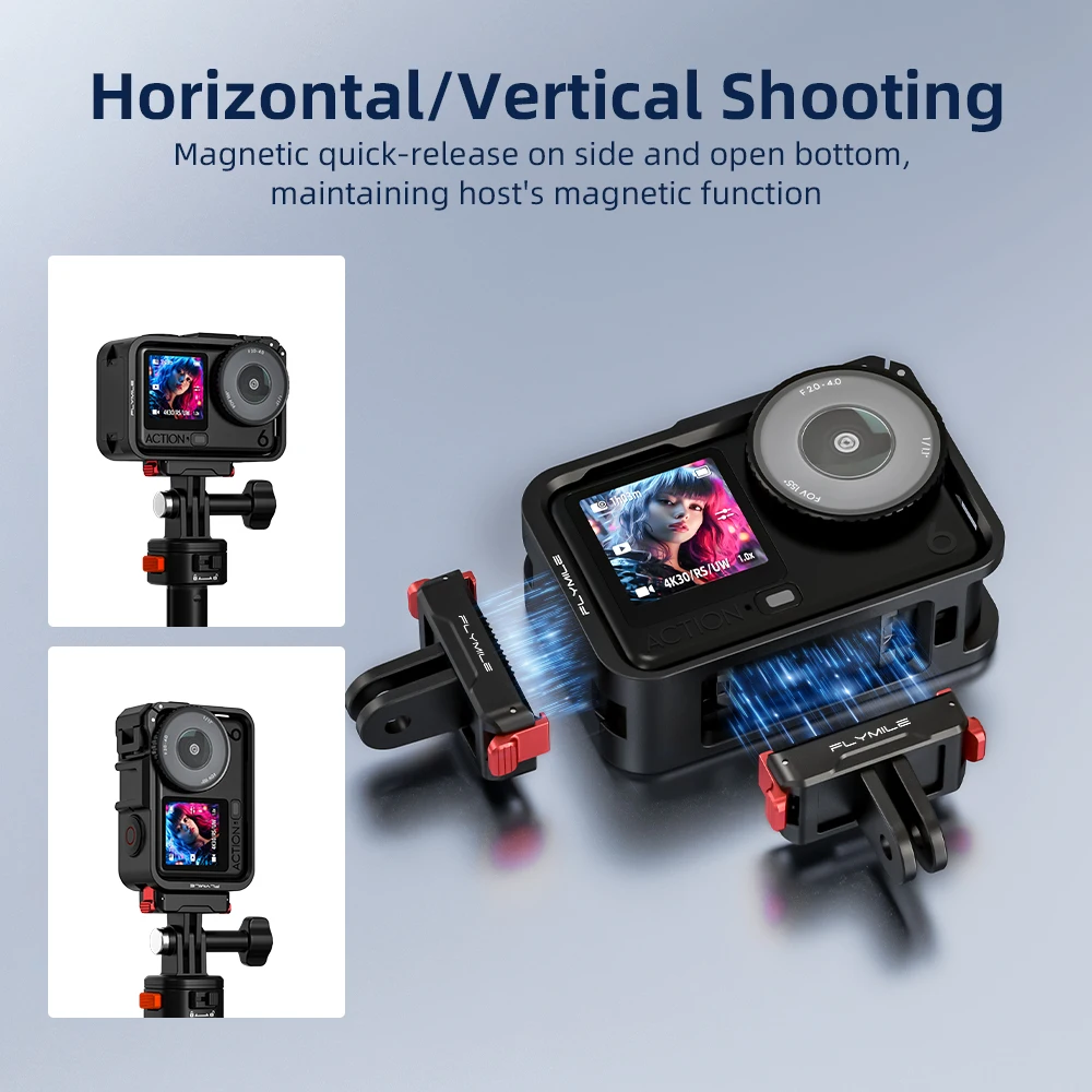 Flymile Schutzhülle Kunststoffkäfig für DJI Osmo Action 6 3