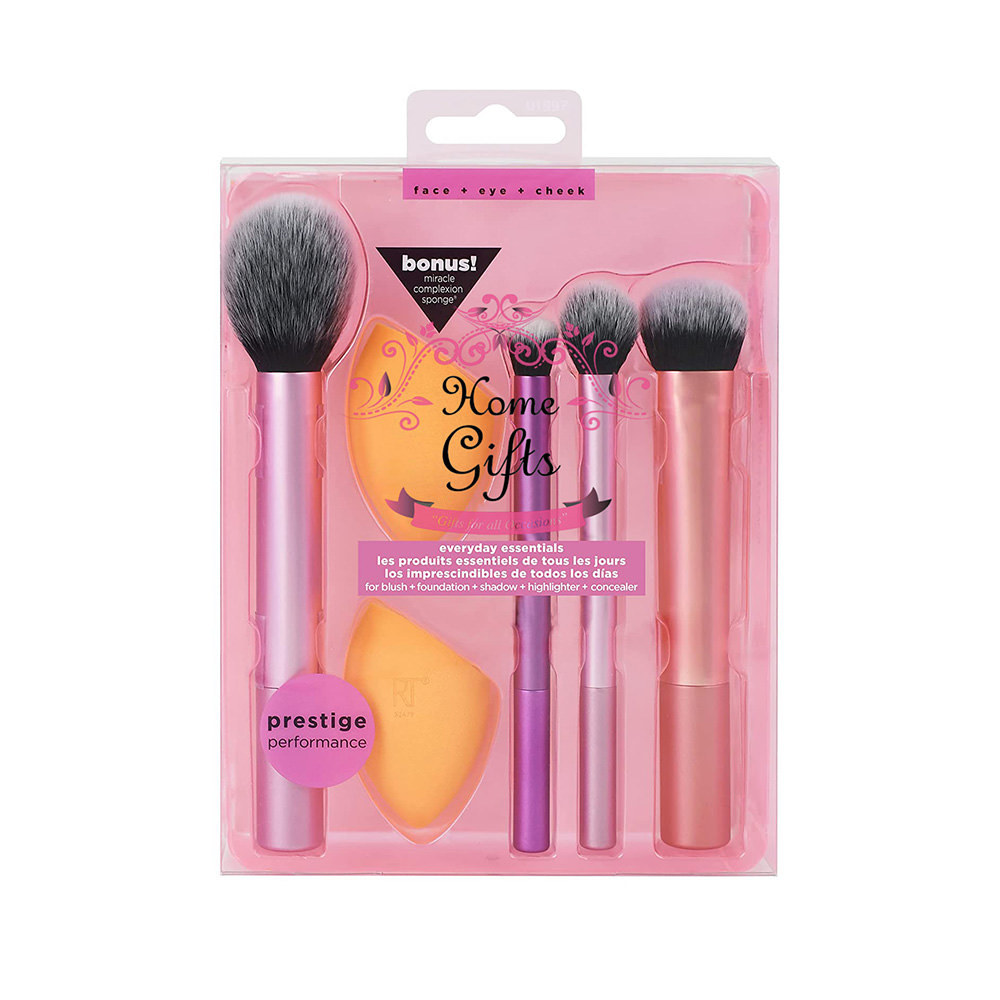 4 Pieces 5 Count Makeup Essentials Brushes Set