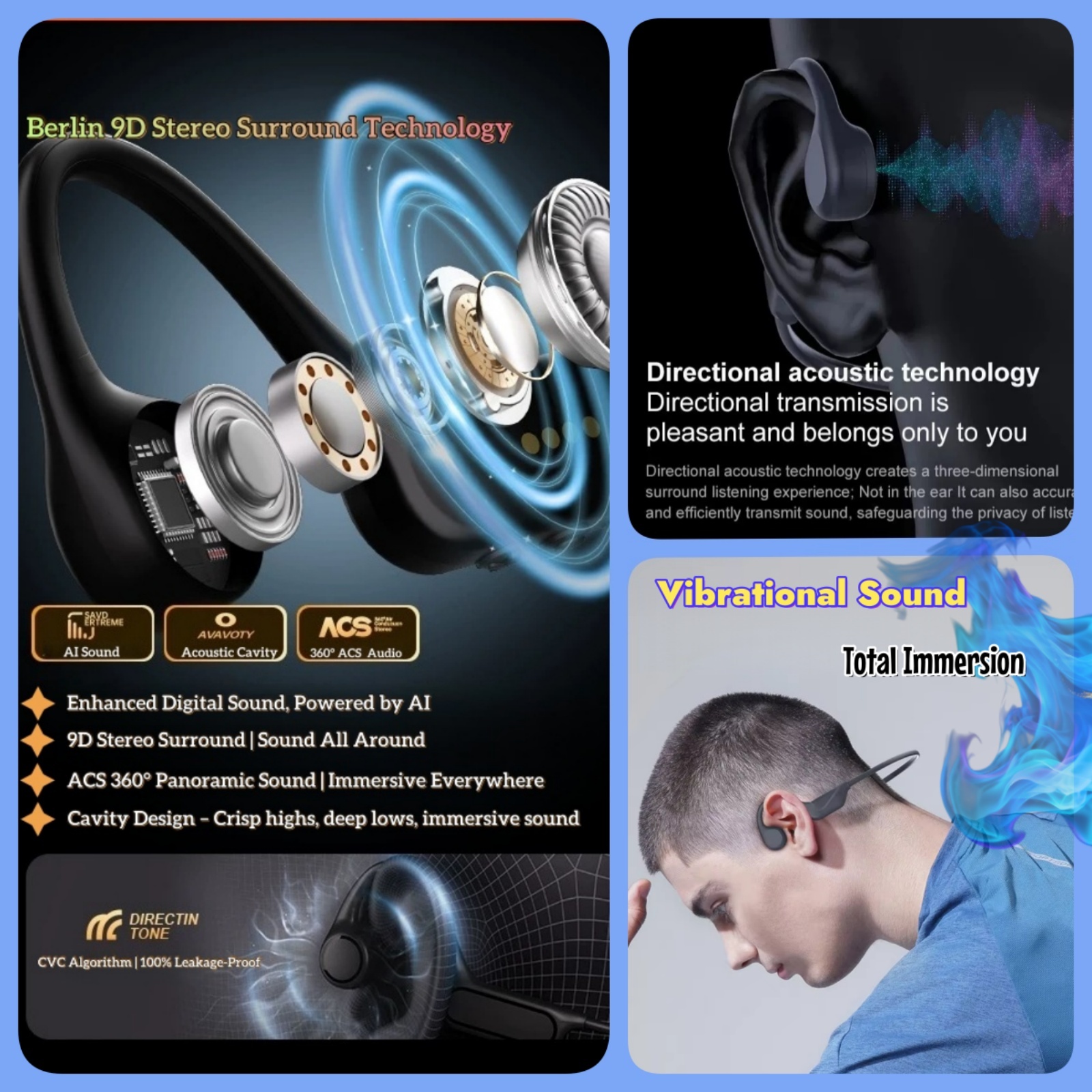 Bone Conduction Ear-Clip Open-Ear Sport Headphones 4