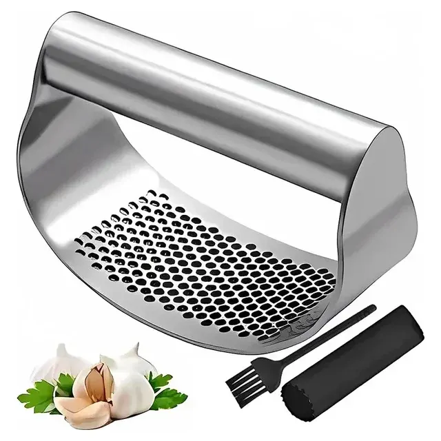 Stainless Steel Garlic Press Crusher 3