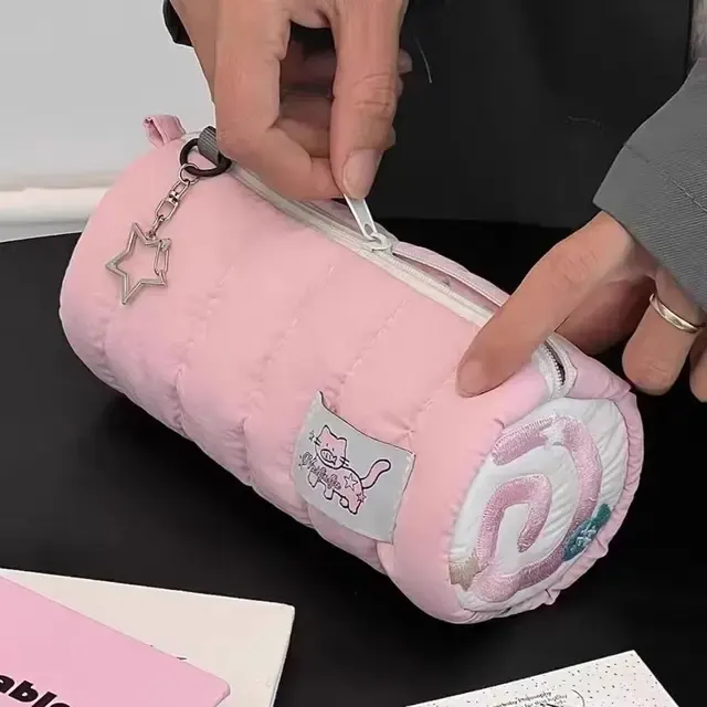 Large Capacity Pink Pencil Case 2