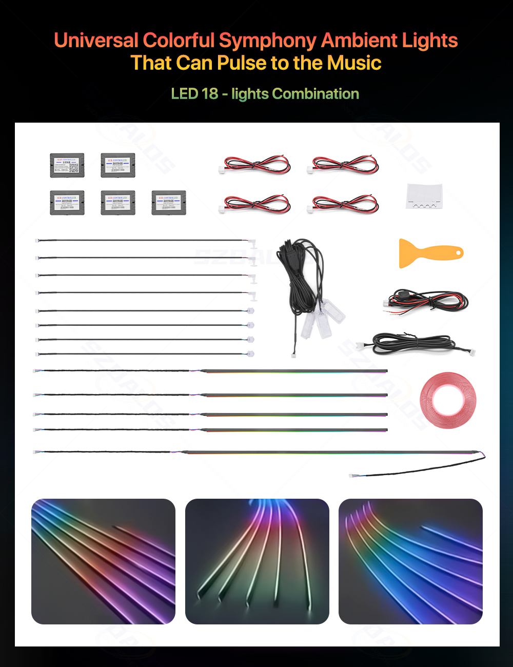 Customizable RGB Interior Light 18/22-in-1 2