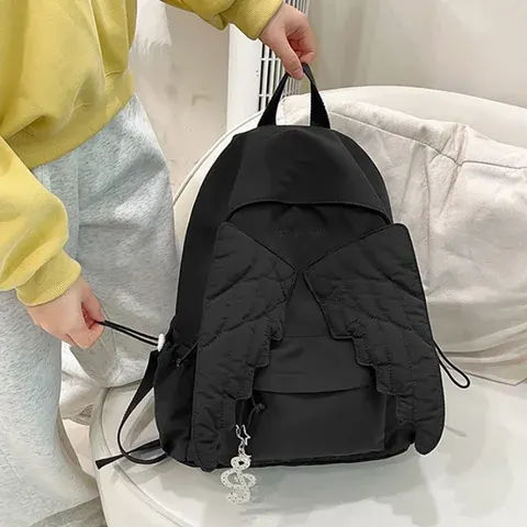 Cute Quilted Angel Wings Backpack