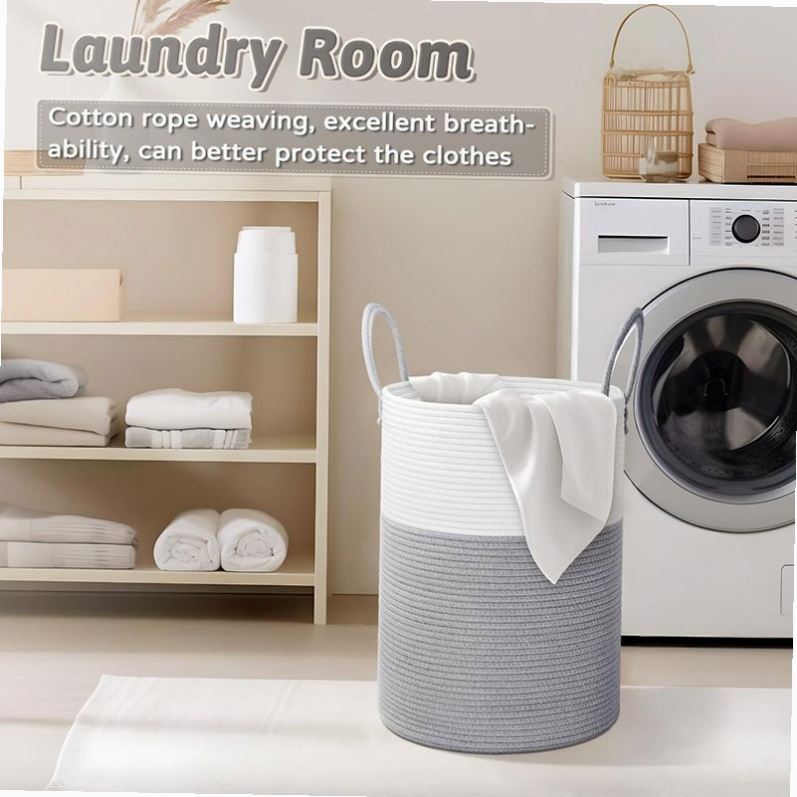 White Pull-Out Plastic Laundry Basket 2