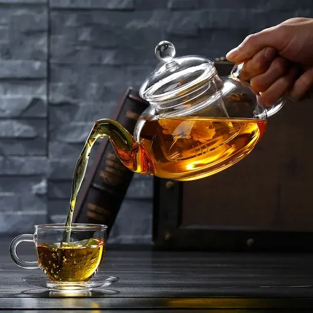 Heat-Resistant Glass Teapot with Filter 1000ml 2