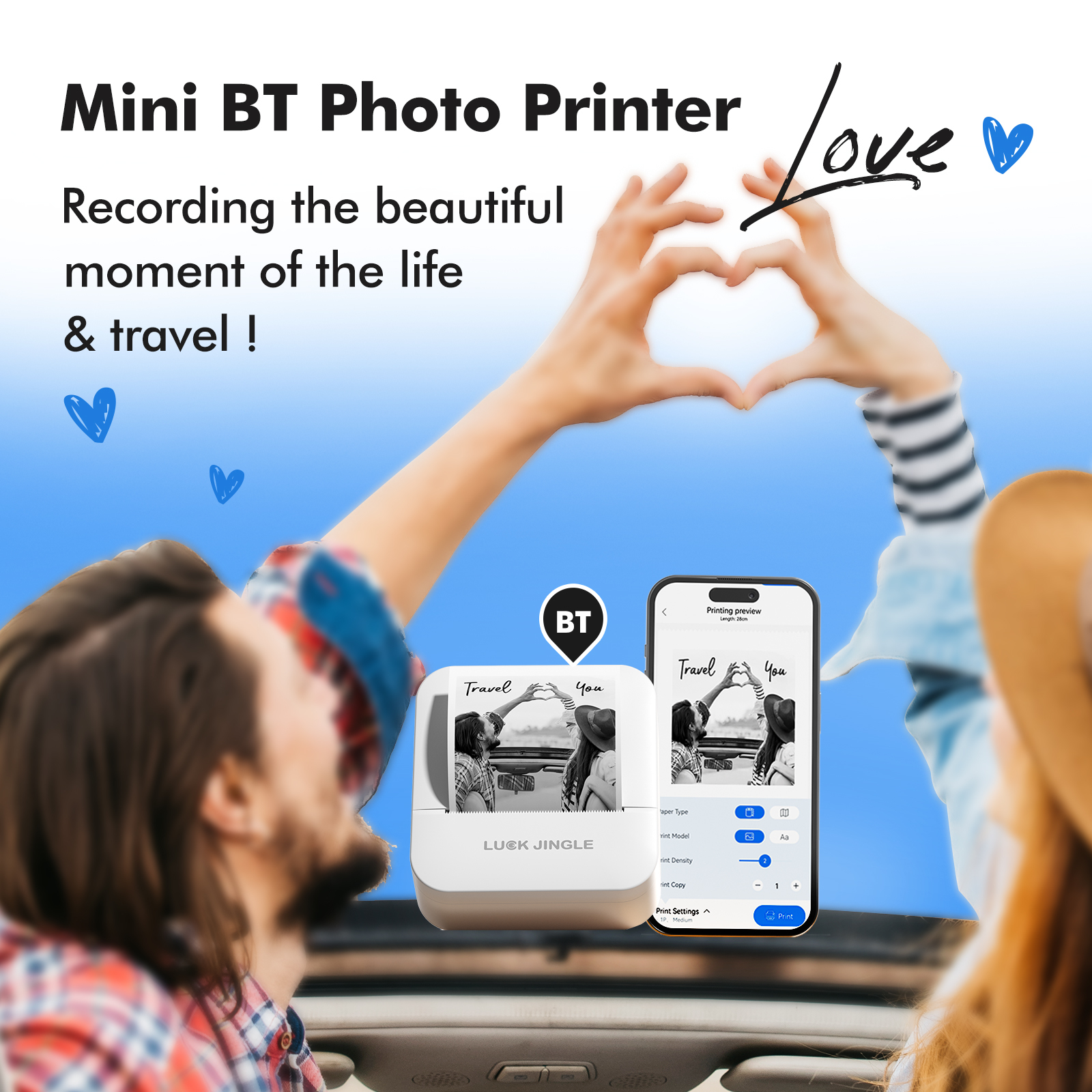 Mini Portable Thermal Label Printer 2