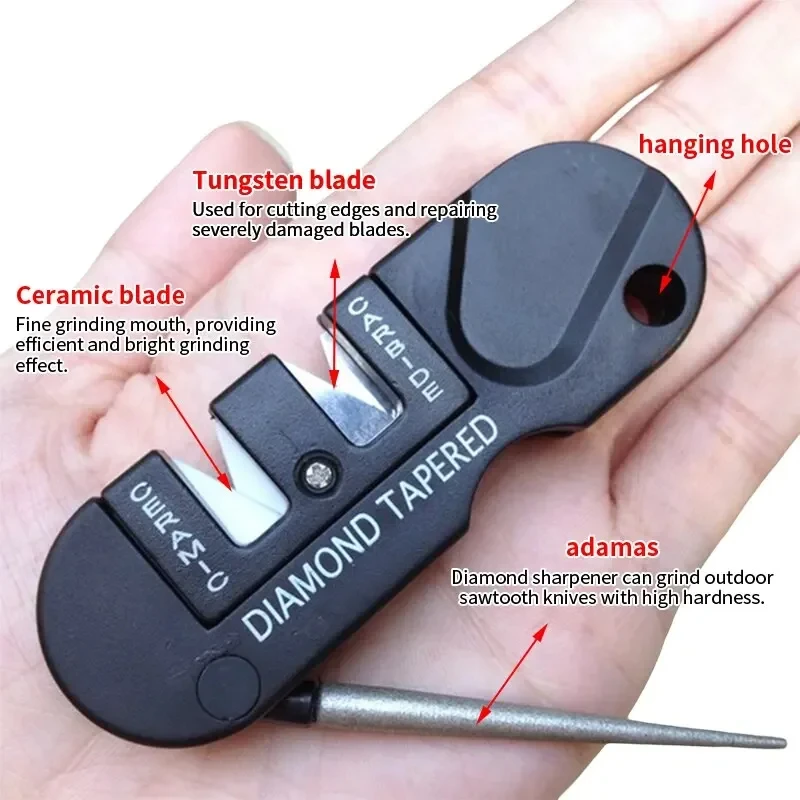 4-in-1 Mini Camping Knife Sharpener 3