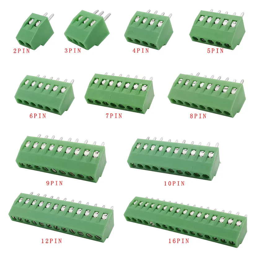 2 54 mm 0 1 Zoll Rastermaß PCB-Schraubklemmenblock-Anschluss 4