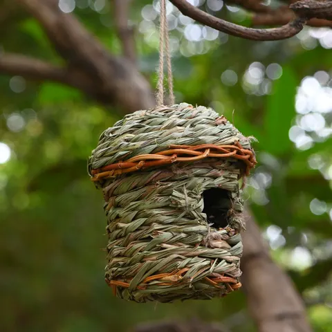 Creative Straw Birds Nest Handicraft Hand-Woven Bird Cage
