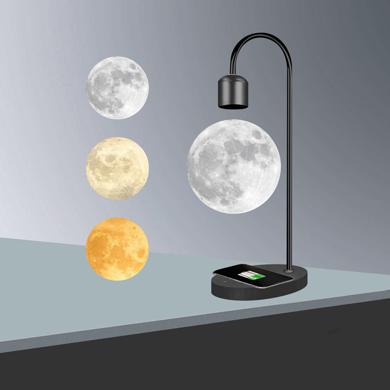 14cm 3d Printing Floating Moon Lamp Levitating Magnetic