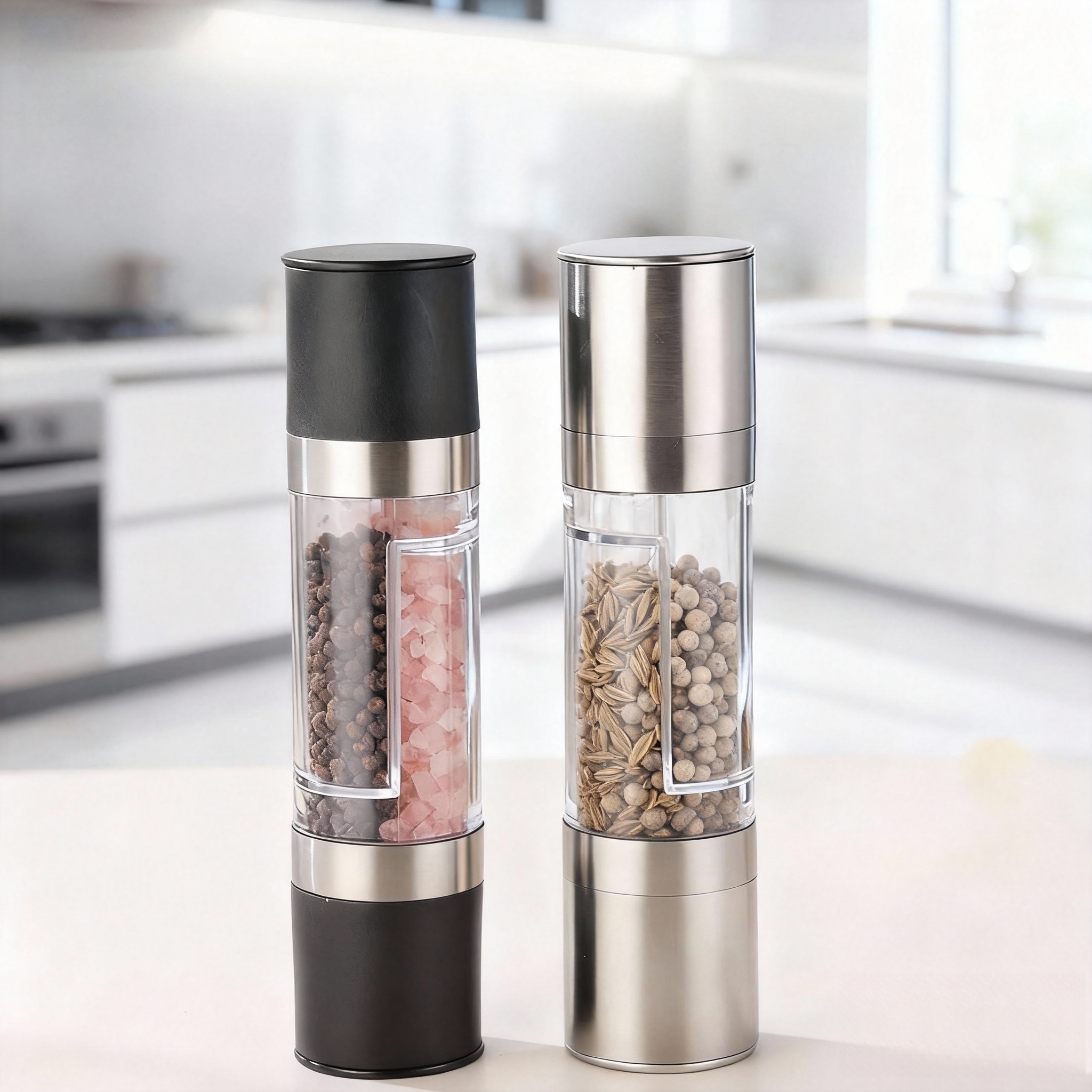 Stainless Steel 2-in-1 Dual Head Spice Grinder 2
