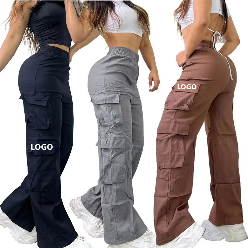 Women's High-Waist Multi-Pocket Cargo Pants