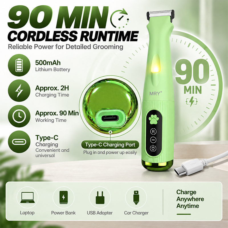 LED Paw Trimmer for Pets, Cordless and Rechargeable 4