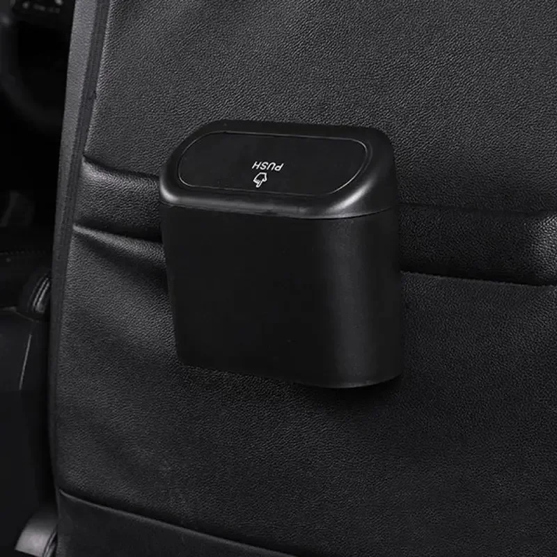 Black Hanging ABS Car Trash Bin 2