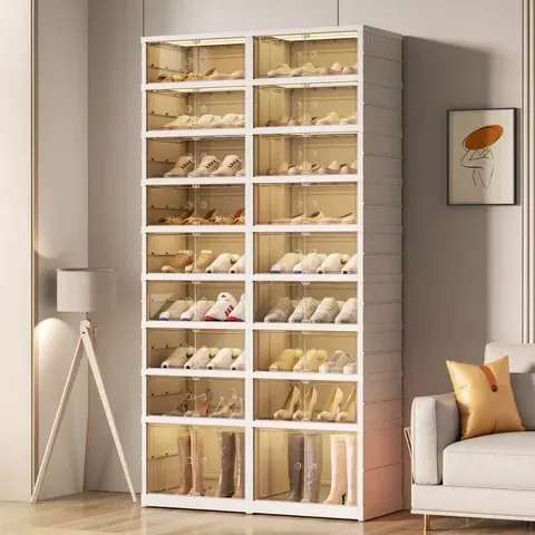 9-Tier Plastic Shoe Rack, 36 Pairs