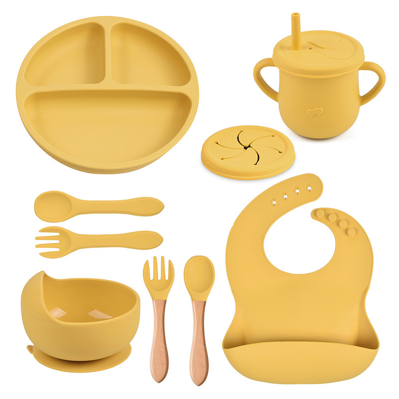 Nordic 9-Piece Silicone Baby Feeding Set 3
