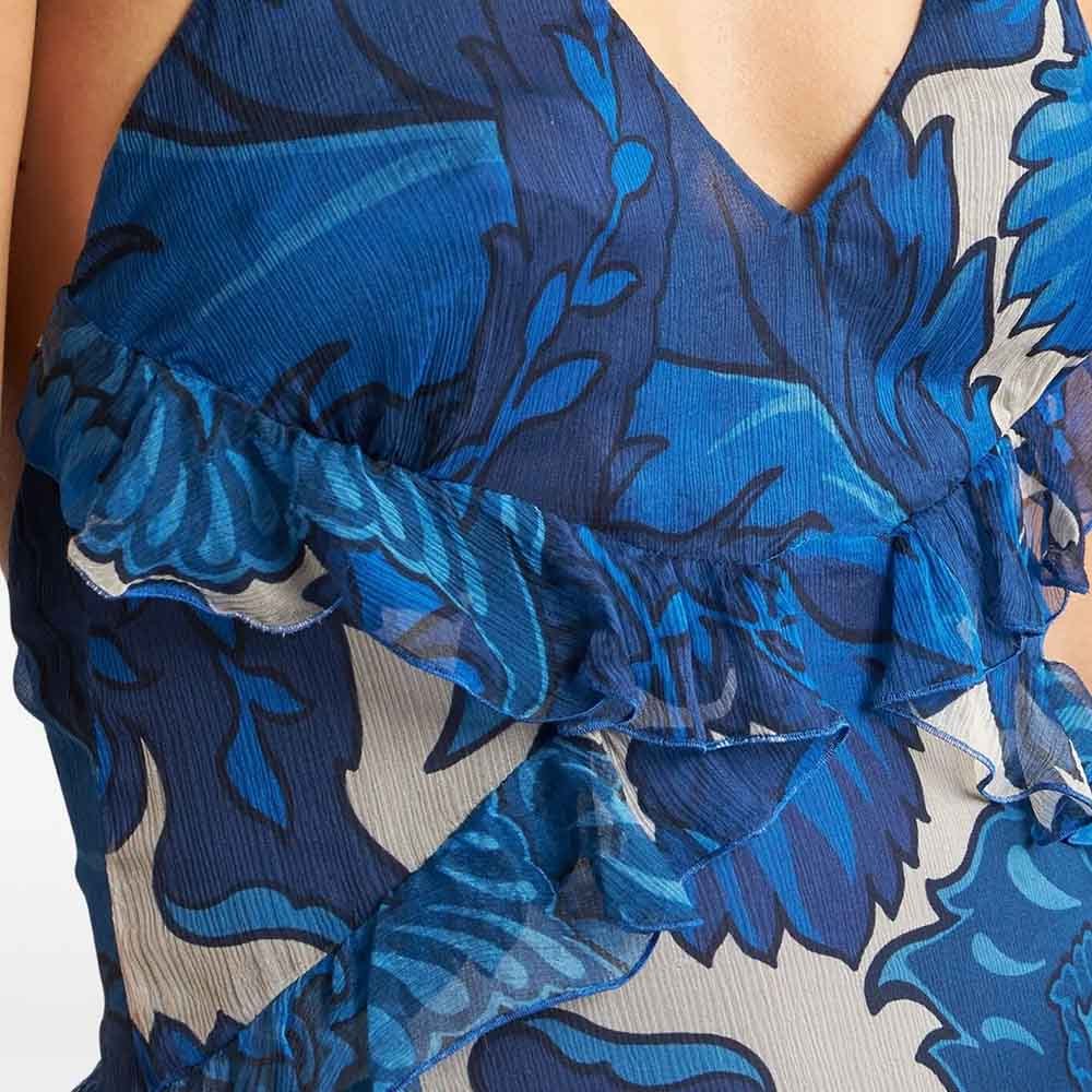 Floral Chiffon Maxi Dress with Ruffles 4