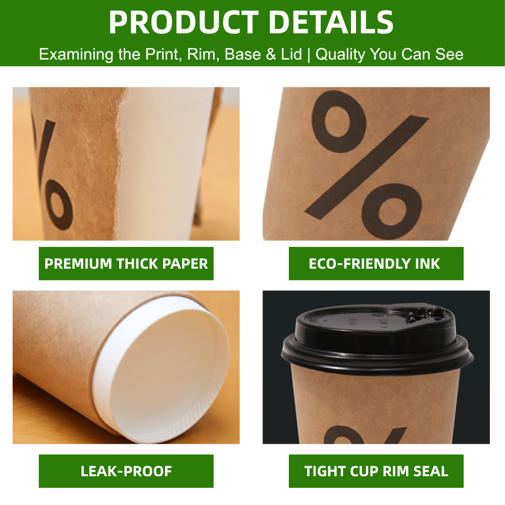 Double Wall Paper Coffee Cups 8-22 oz 4