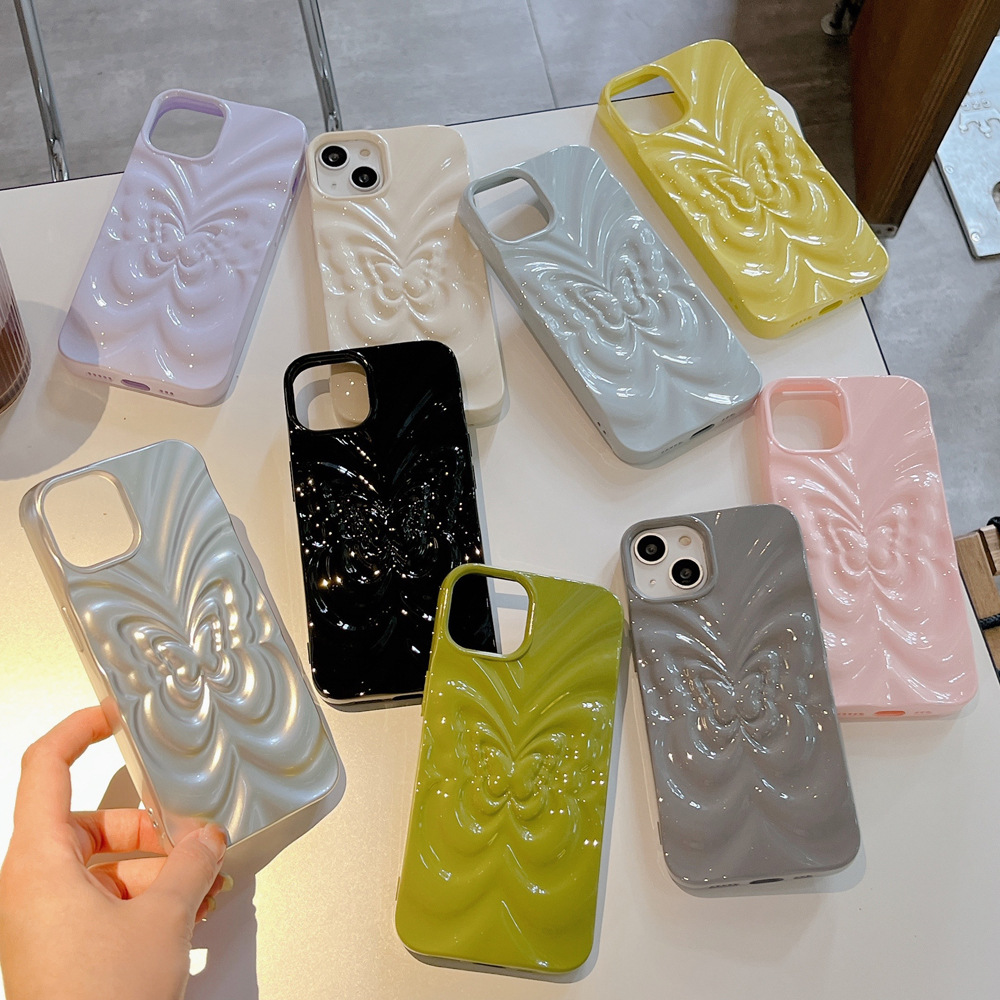 Solid Color Pleated Butterfly Suitable For 14promax Phone