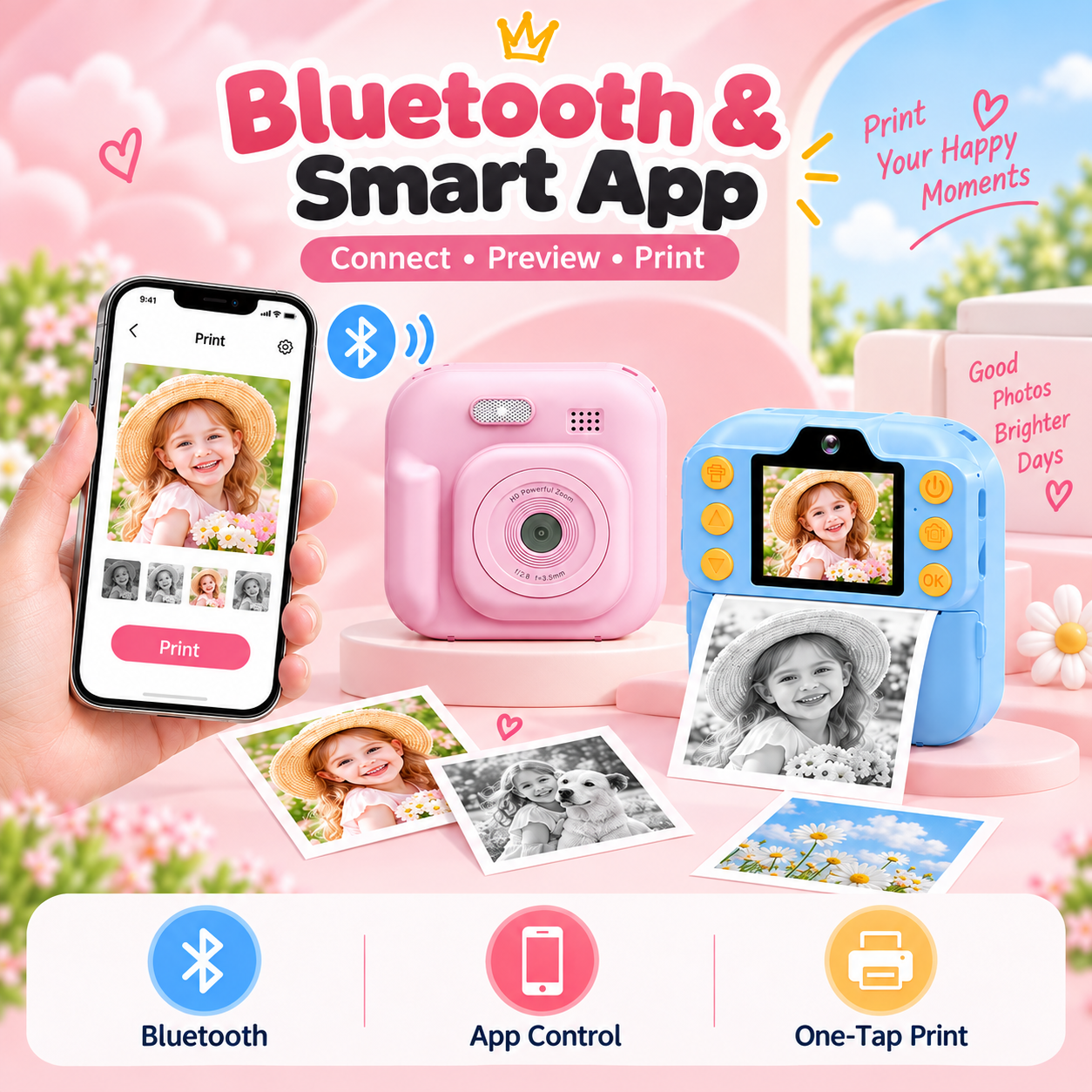 Kids Instant Camera with Thermal Printer 2.4-Inch 2