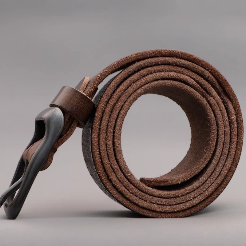 First-Layer Cowhide Pin Buckle Belt for Men Retro 4