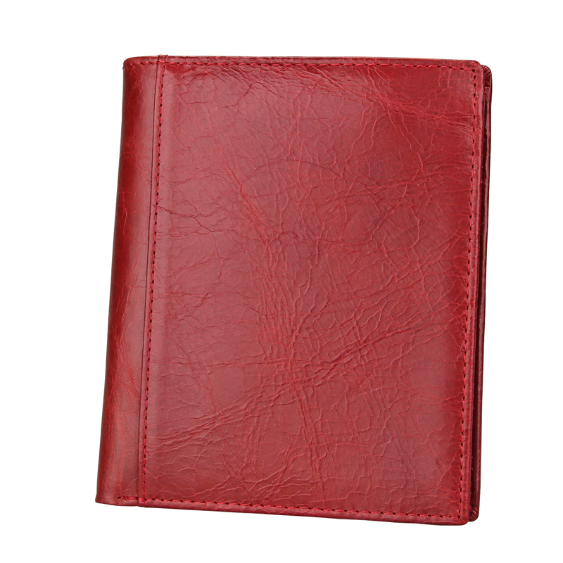 RFID Blocking Retro Genuine Leather Short Unisex Slim 4