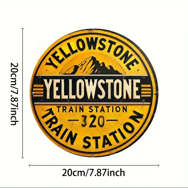 Round Metal Tin Sign 2
