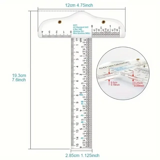 Acrylic T-Square Ruler 2