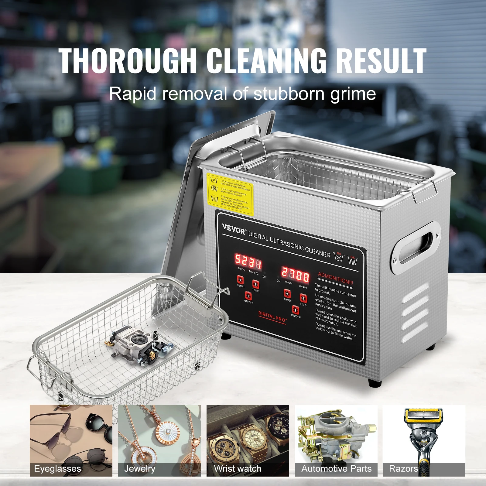 Stainless Steel Ultrasonic Cleaner 6 Liter 4