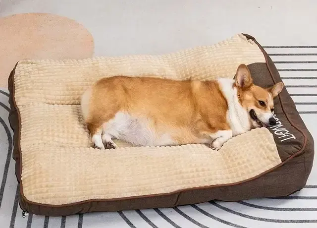 Washable Thick Cotton Dog Cushion Bed 2