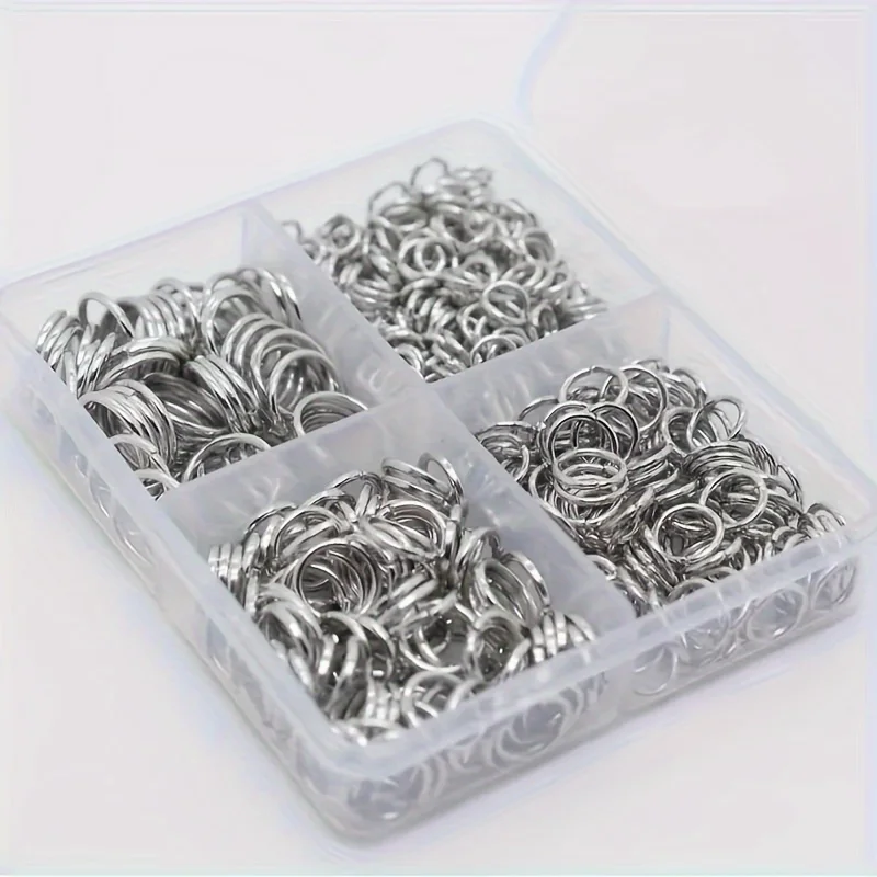 500 Stück Gemischtes Set Offener Biegeringe 5mm 6mm