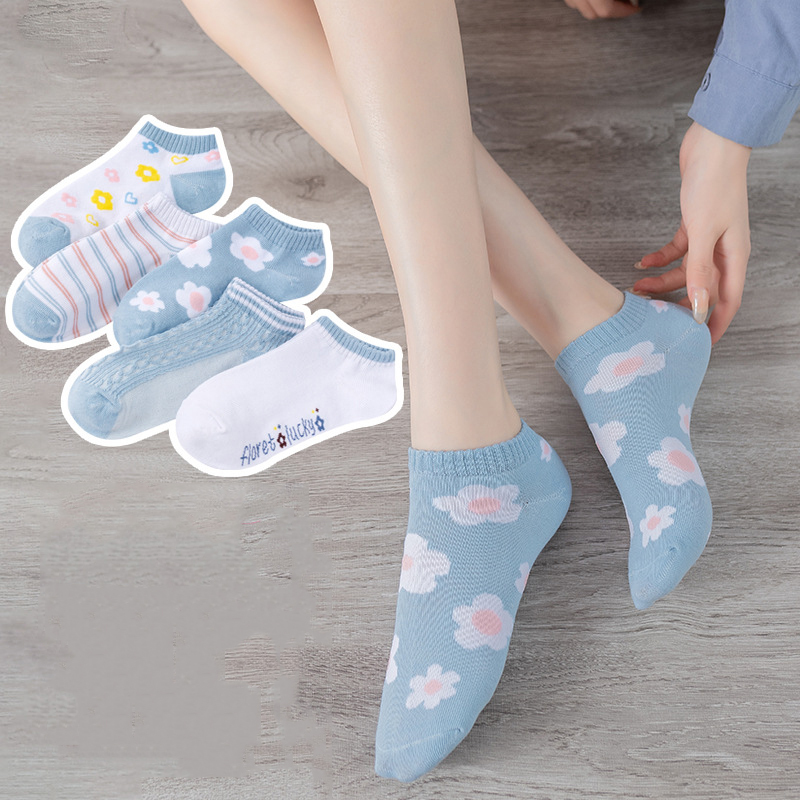 Floral Ankle Socks 5-Pack for Women 2