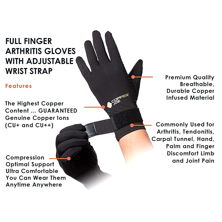 Outdoor Sport Copper Wrist Brace Palm Padded Compression 4