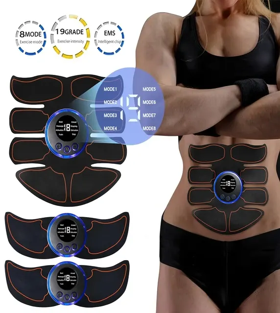 USB Rechargeable Abdominal Muscle Stimulator with Arm Patches 3