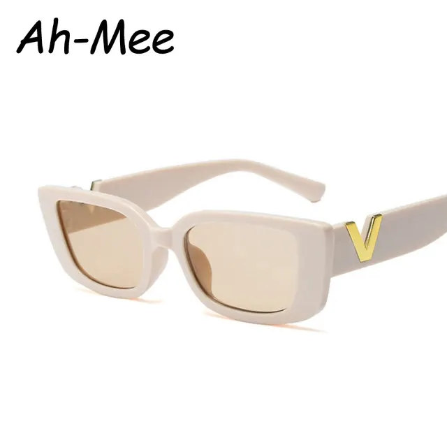 Klassische Schwarze Rechteck-Sonnenbrille Damen 4