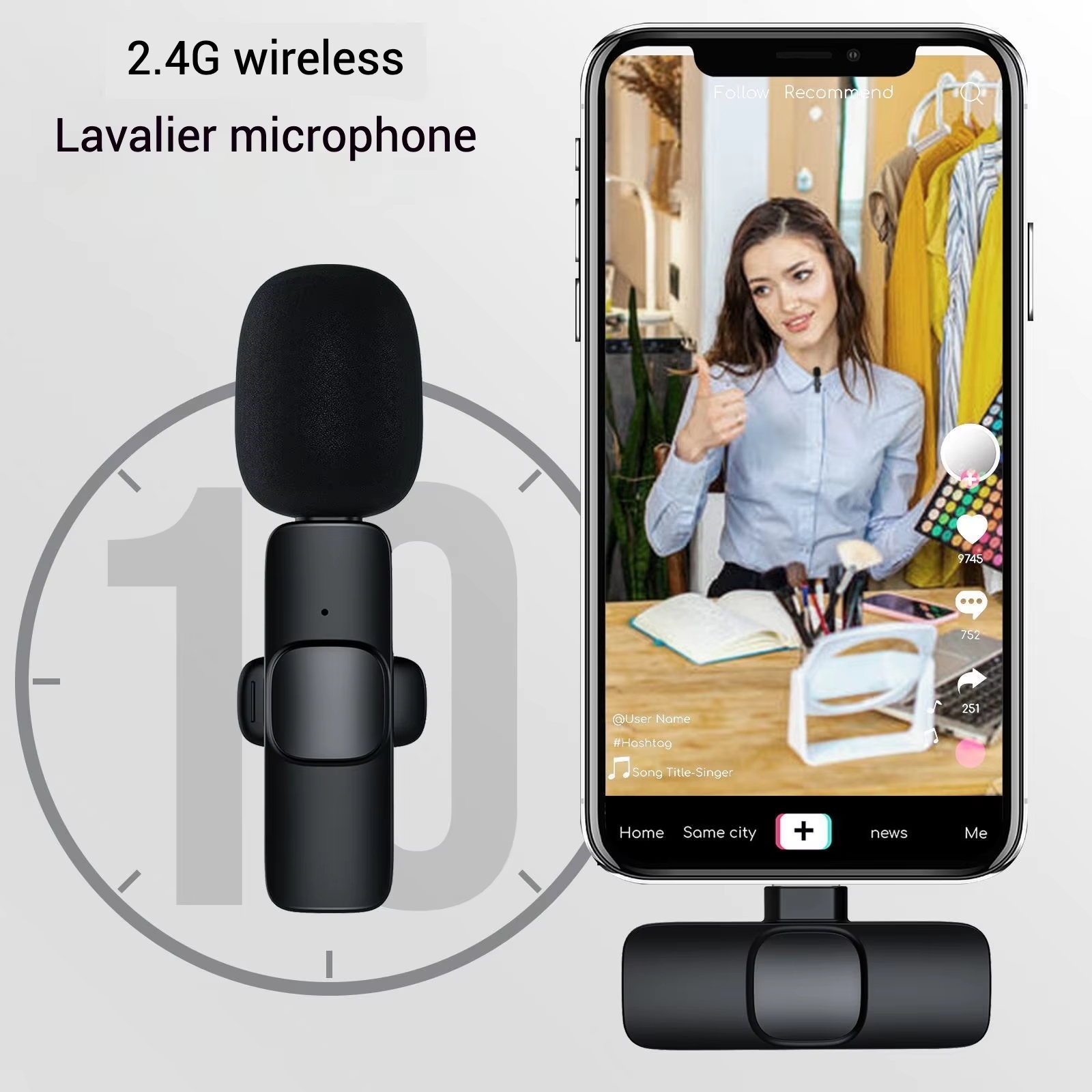 Mini Wireless Lavalier Microphone for Vlogs 3