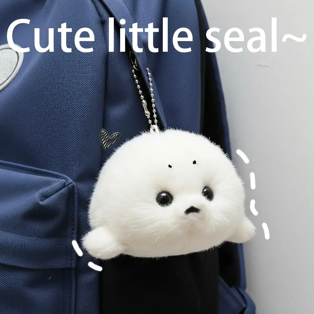 Grey Plush Seal Keychain 3